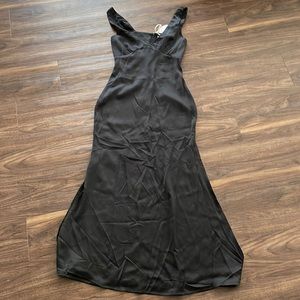 Princess Polly black satin dress